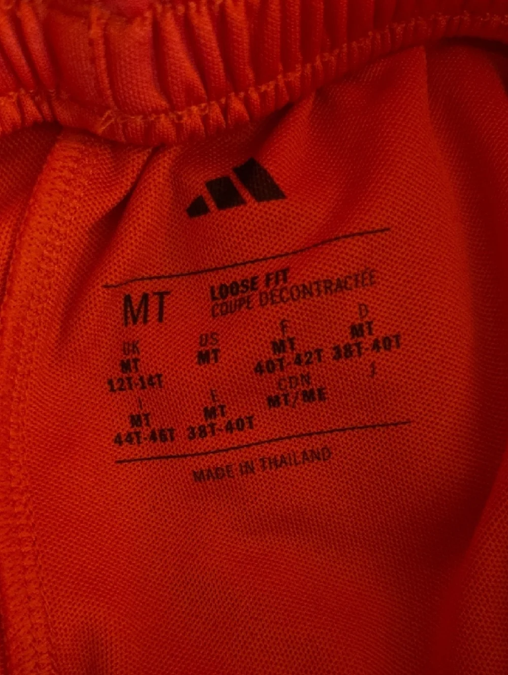 adidas Bright Orange Shorts with White Trim and Basketball Logo - Picture 4 of 5